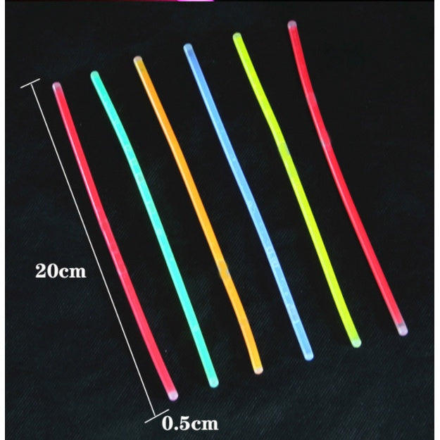 100PCS Glow Sticks | Kid Fun Safe Light Stick Necklace Bracelets Fluorescent Event Festive Party Supplies Concert - Boo & Bub