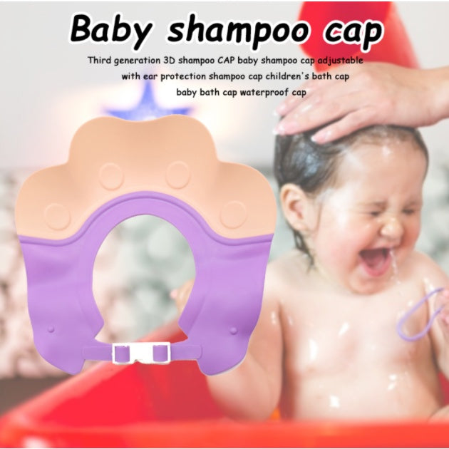 Baby Shower Cap | Ear Protection Kids Adjustable Waterproof Hair Wash Shampoo Protect Bath Head Cover for Newborn - Boo & Bub
