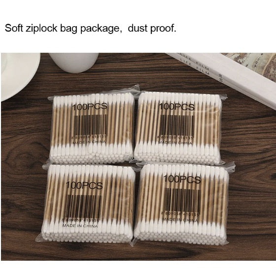 100pcs/pack Cotton Buds | Disposable Cotton Swabs Double Head Tipped Aplicator Beauty Makeup Nose Baby Putik k - Boo & Bub