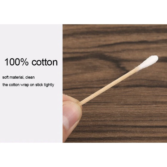 100pcs/pack Cotton Buds | Disposable Cotton Swabs Double Head Tipped Aplicator Beauty Makeup Nose Baby Putik k - Boo & Bub