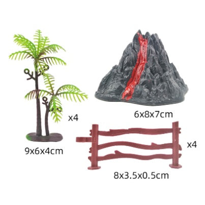 Mini Jurassic Stegosaurus Saichania Solid PVC Dinosaur World Animal Model Action Figures Collection Toy For Kids - Boo & Bub