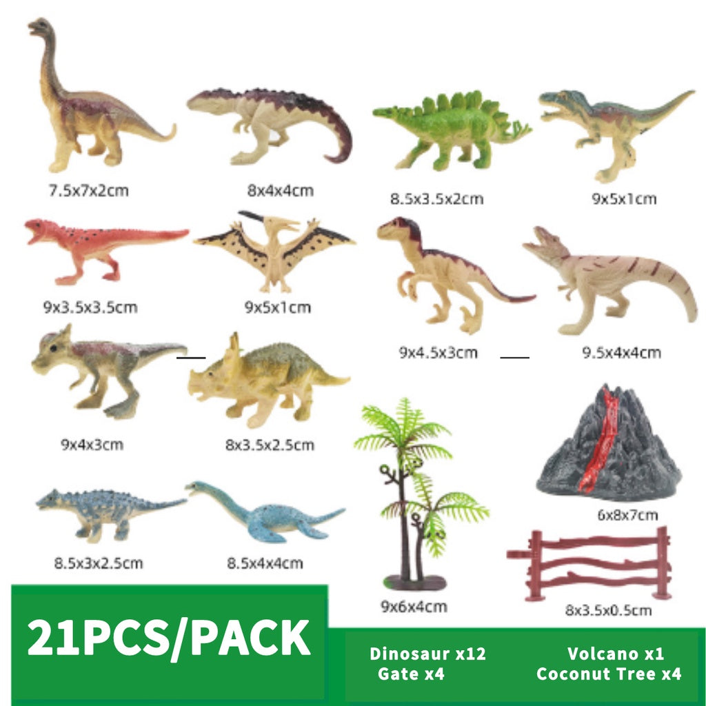 Mini Jurassic Stegosaurus Saichania Solid PVC Dinosaur World Animal Model Action Figures Collection Toy For Kids - Boo & Bub