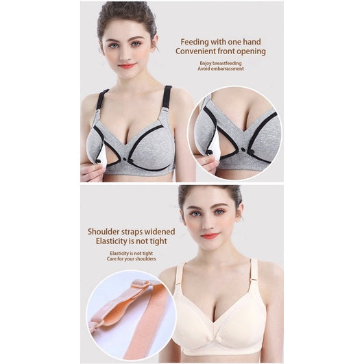 Nursing Bra | Cotton BreastFeeding Pregnant Women | Seamless Maternity Underwear Anti-drooping Push Up - Boo & Bub