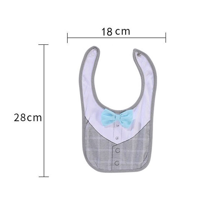 Boo&Bub Newborn Cute Print Bib | Baby Bib With Button | double layers Cartoon Character Animal - Boo & Bub