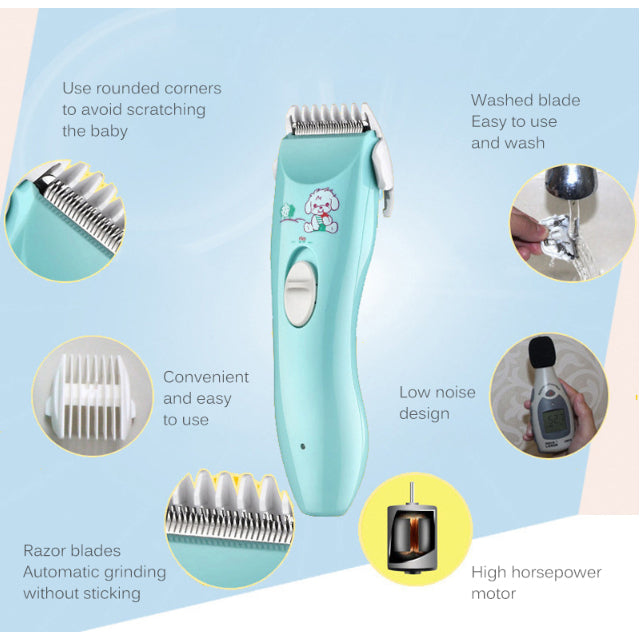 Boo&Bub Rechargeable Automatic Hair Trimmer | Baby Adult Mute Kids Hair Clipper Sleep Haircut Home-Use - Boo & Bub