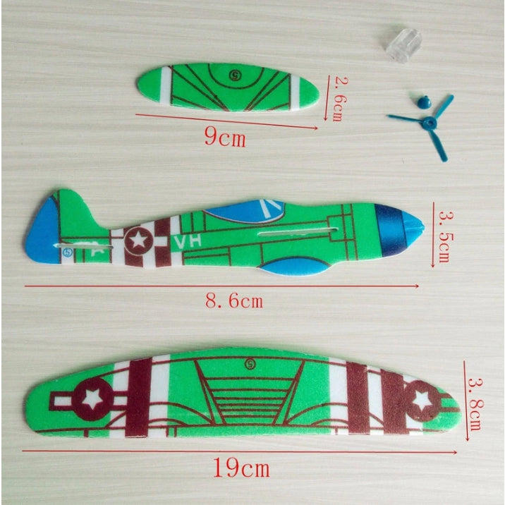 Boo&Bub DIY Hand Throw Aircraft Flying Glider Toy Plane | Airplane Foam Planes Party Goodie Bag Children Kids - Boo & Bub