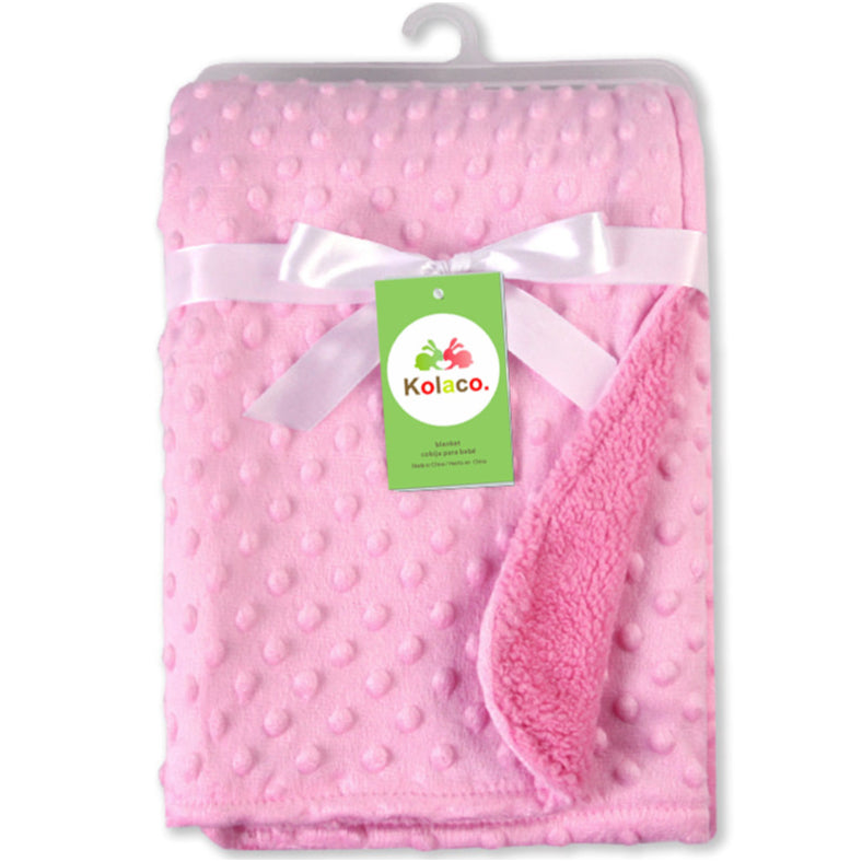 Boo&Bub 120 x 75 CM Baby Baby Dot Blanket | Quilt Flannel Fleece Infant Swaddle Wrap Selimut Kanak-Kanak 婴儿豆豆被 - Boo & Bub