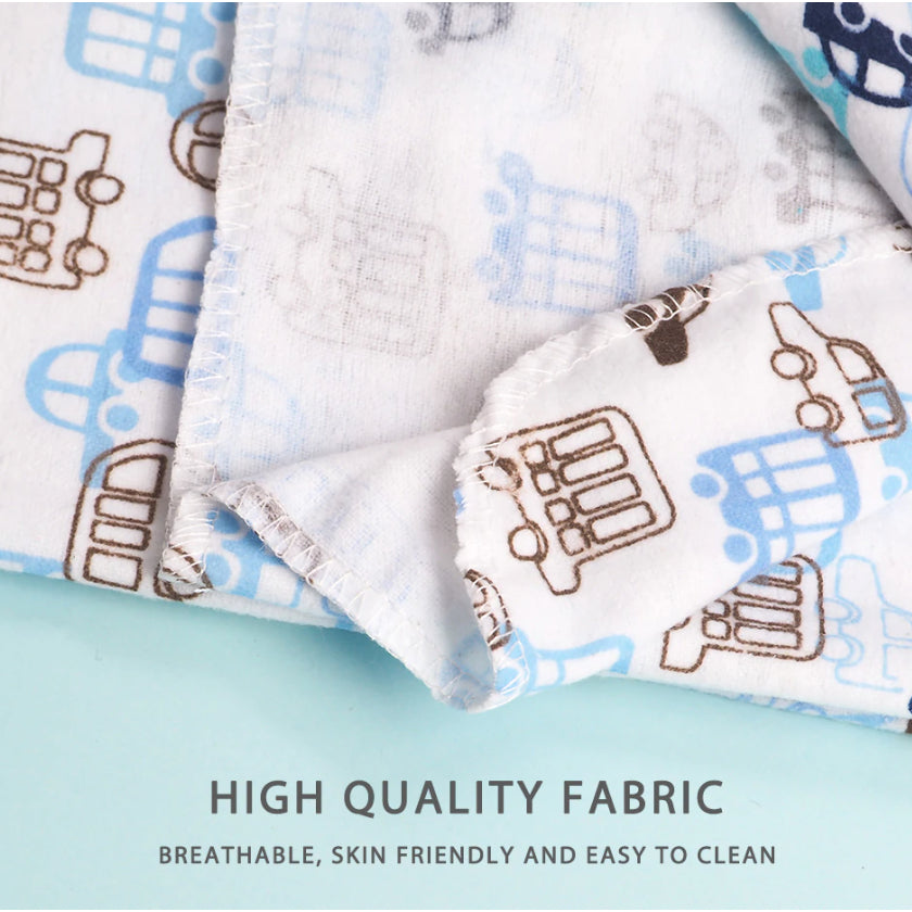 Boo&Bub 102 x 76 cm 4pcs/pack baby blankets | newborn crib sheets cot linen 100% cotton Flannel printing Muslin Diaper - Boo & Bub