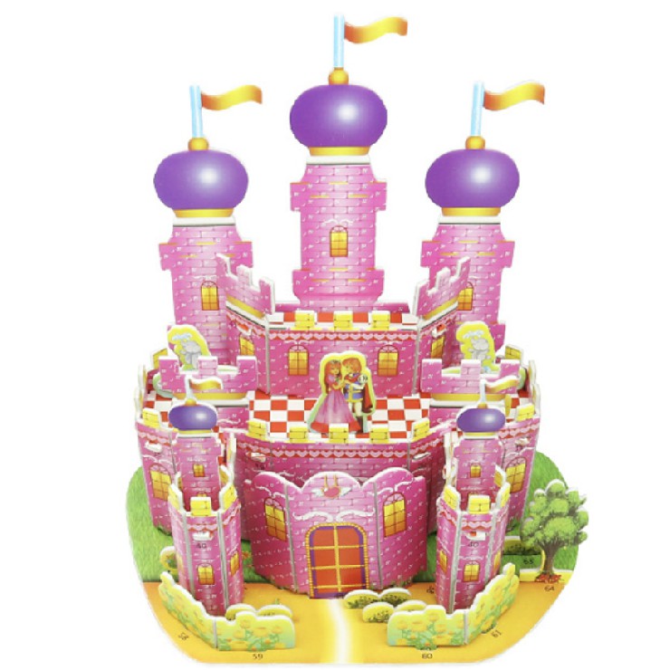 3D DIY Puzzle Castle House | Toys Early Learning Puzzle Jigsaw Interesting Learning Educational Toys For Children - Boo & Bub