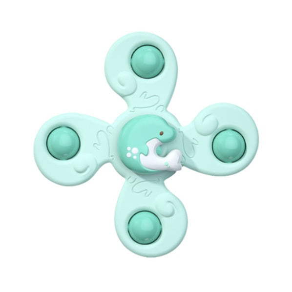 Boo&Bub Baby Spin Top Bath Toys | Boy Children Bathing Spinner Suction Cup Toy For Kids 1 To 6 Years - Boo & Bub