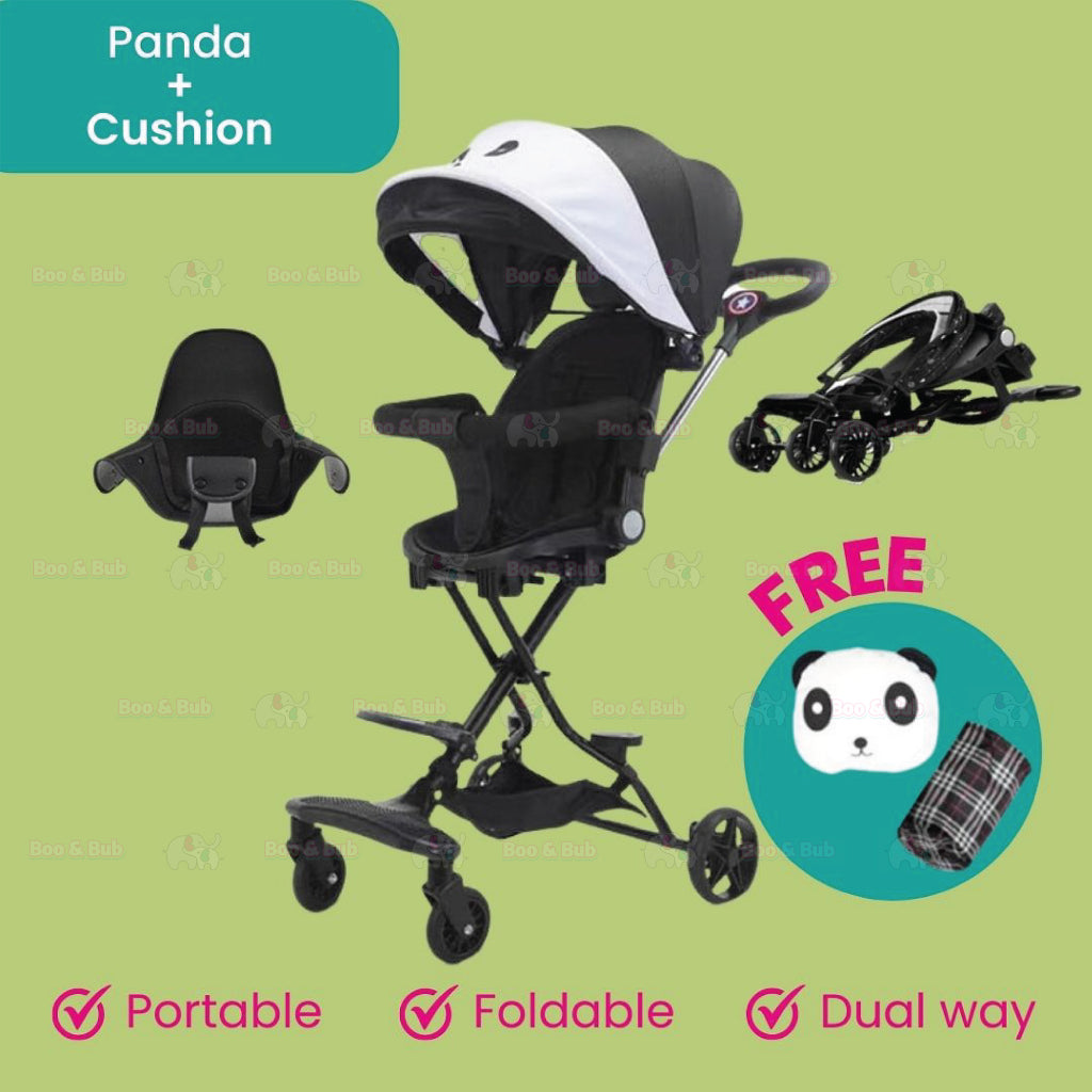 Kids Baby Magic Stroller with Adjustable Sunshade Canopy | 4 Wheels Travel Foldable Stroller - Boo & Bub