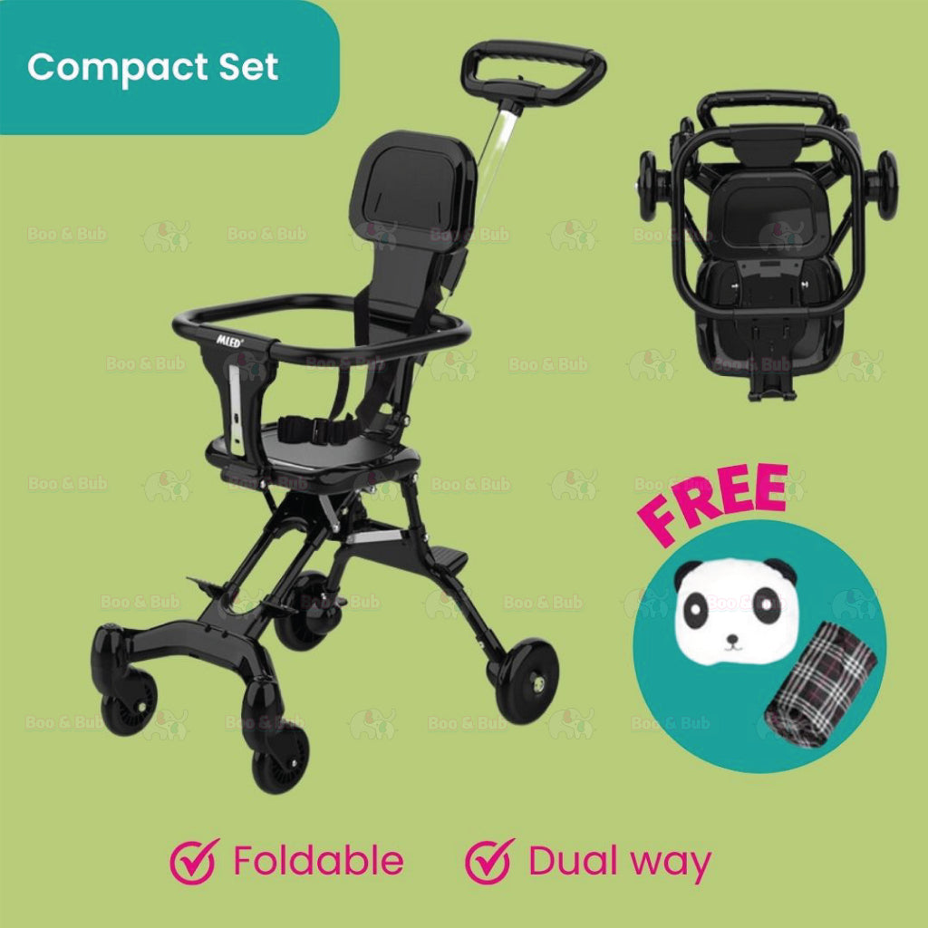Kids Baby Magic Stroller with Adjustable Sunshade Canopy | 4 Wheels Travel Foldable Stroller - Boo & Bub