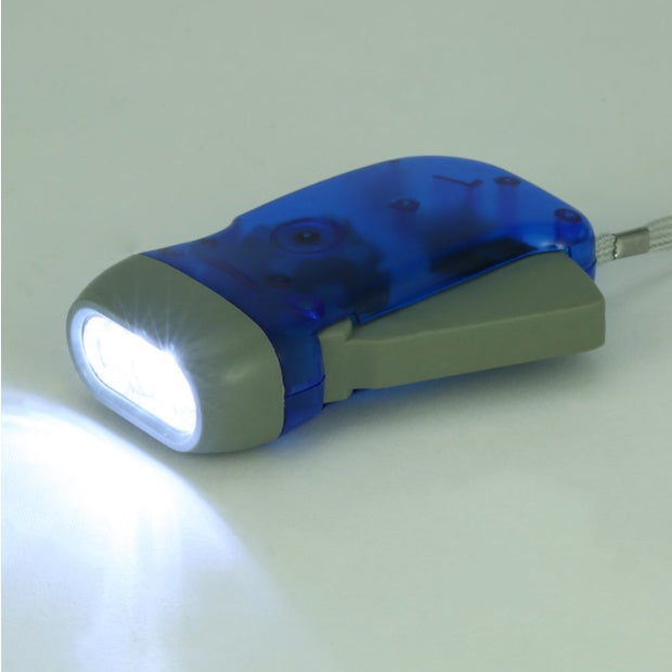 LED Hand Pressing Torch Light | Dynamo Power Wind Up Flashlight Hand Press Crank Camping Lamp Light Outdoor Home - Boo & Bub