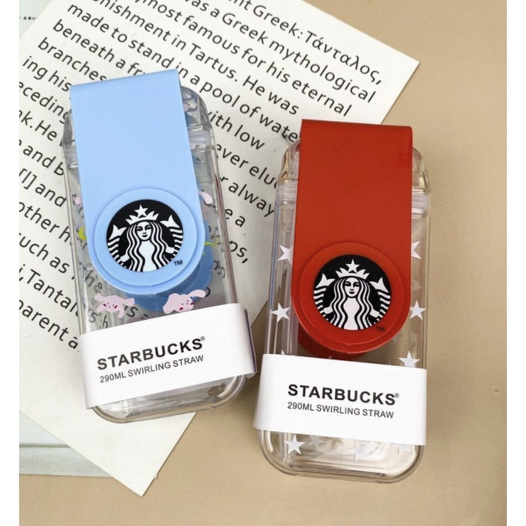 Starbucks square Rotating Cup with straw | high temperature resistant creative viral tumbler 星巴克 - Boo & Bub