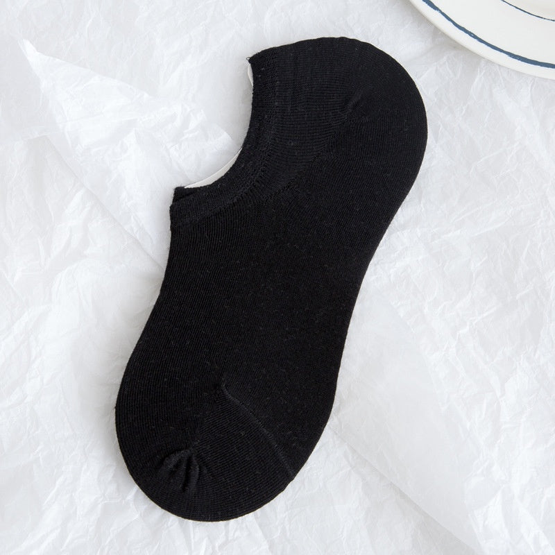 1 Pair Boat Sock | Solid Color Summer Low Cut Non Slip Silicone Back Sock - Boo & Bub