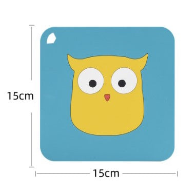 Cartoon Coaster | Heat-resistant Table Mat Bowl | Silicone Coaster Non-slip Desk Decoration Mat - Boo & Bub