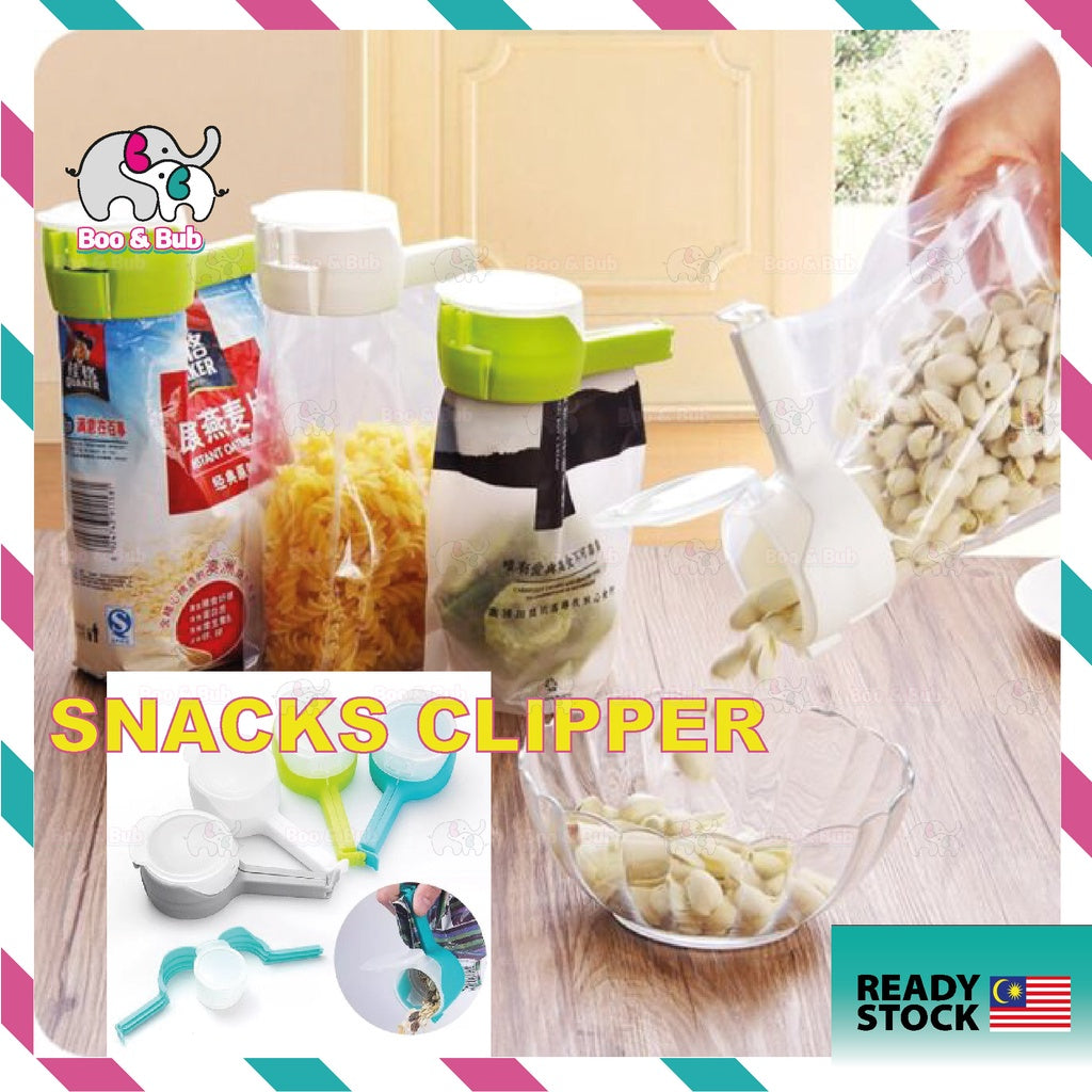 Snacks Sealer | Food Sealing Clip Air Tight Food Clip large size sealing bag clip kitchen snack sealer - Boo & Bub