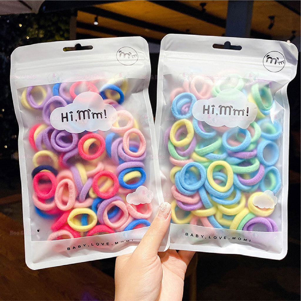 Kids Colorful Hair Accessories | Hair Tie Girls Rubber Band Kids Ponytail Headband Hair Children - Boo & Bub