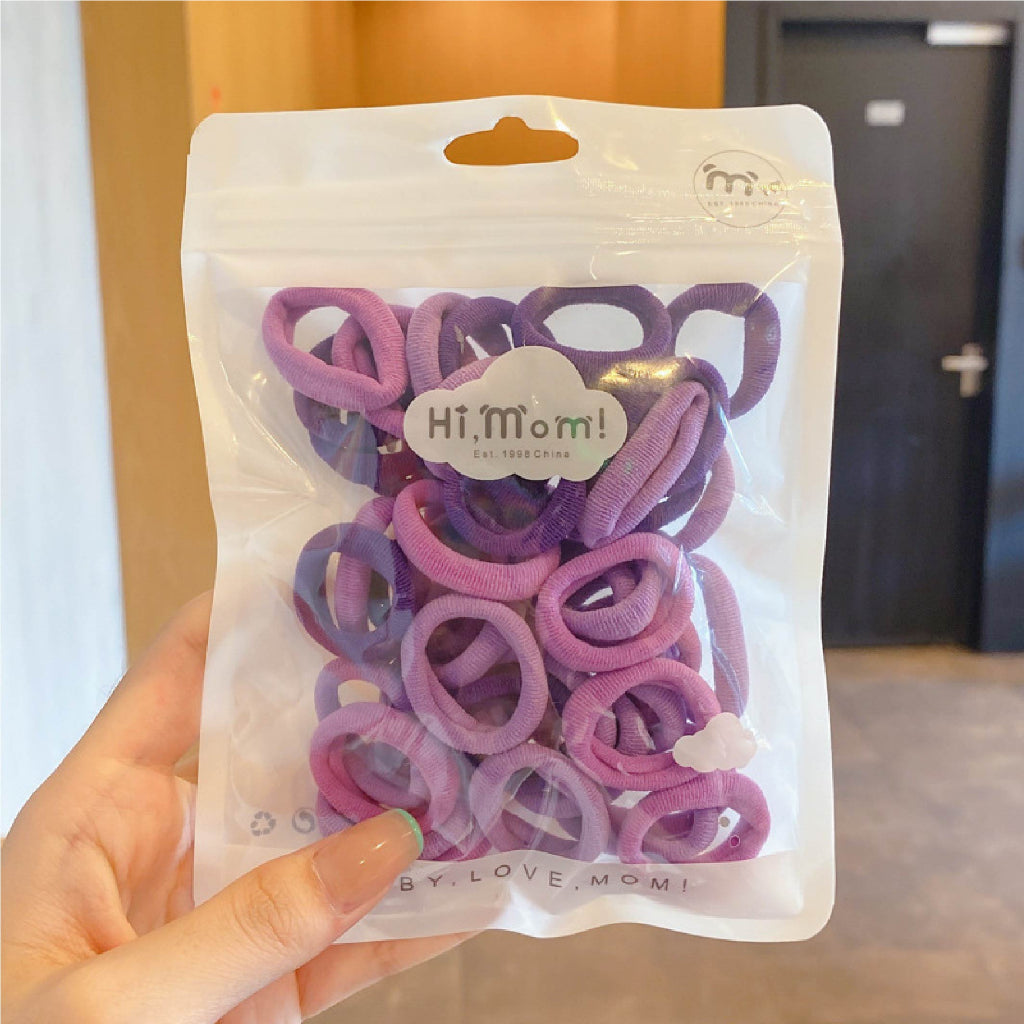 Kids Colorful Hair Accessories | Hair Tie Girls Rubber Band Kids Ponytail Headband Hair Children - Boo & Bub