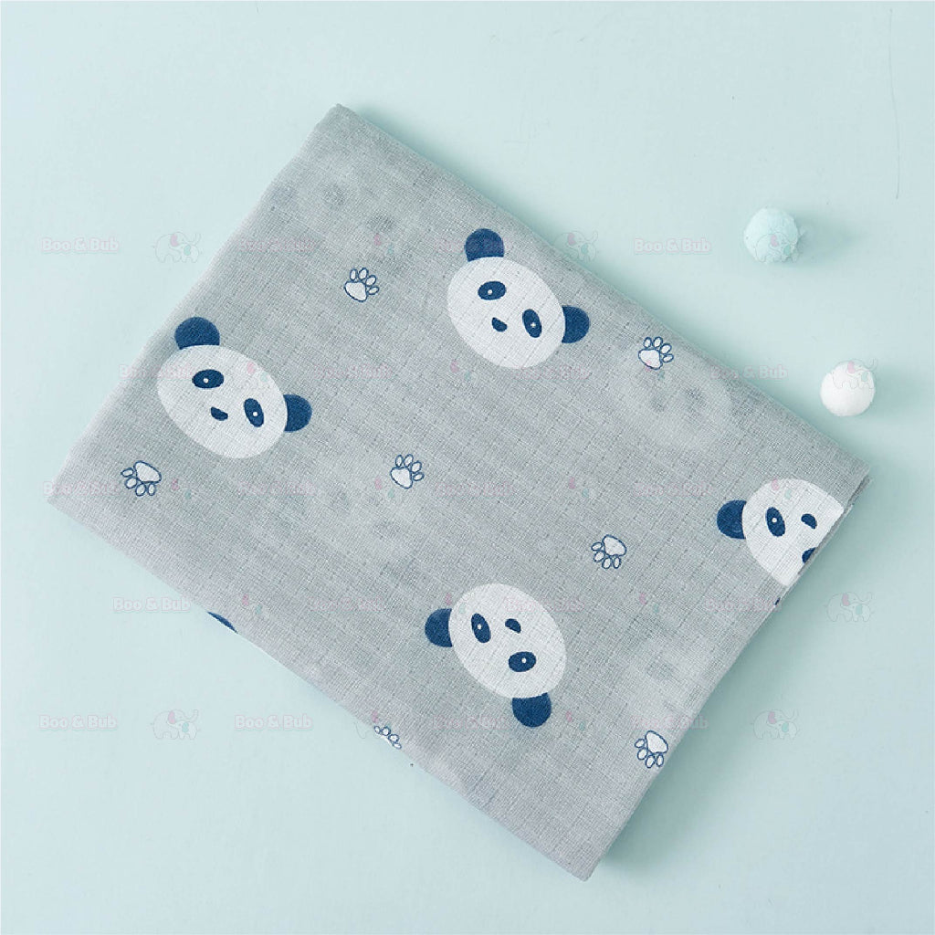 Newborn Baby Muslin Swaddle | Infant bamboo Soft Cloth Nursing Towel Blanket | Kain Lampin Kain Selimut Kain Bedung - Boo & Bub