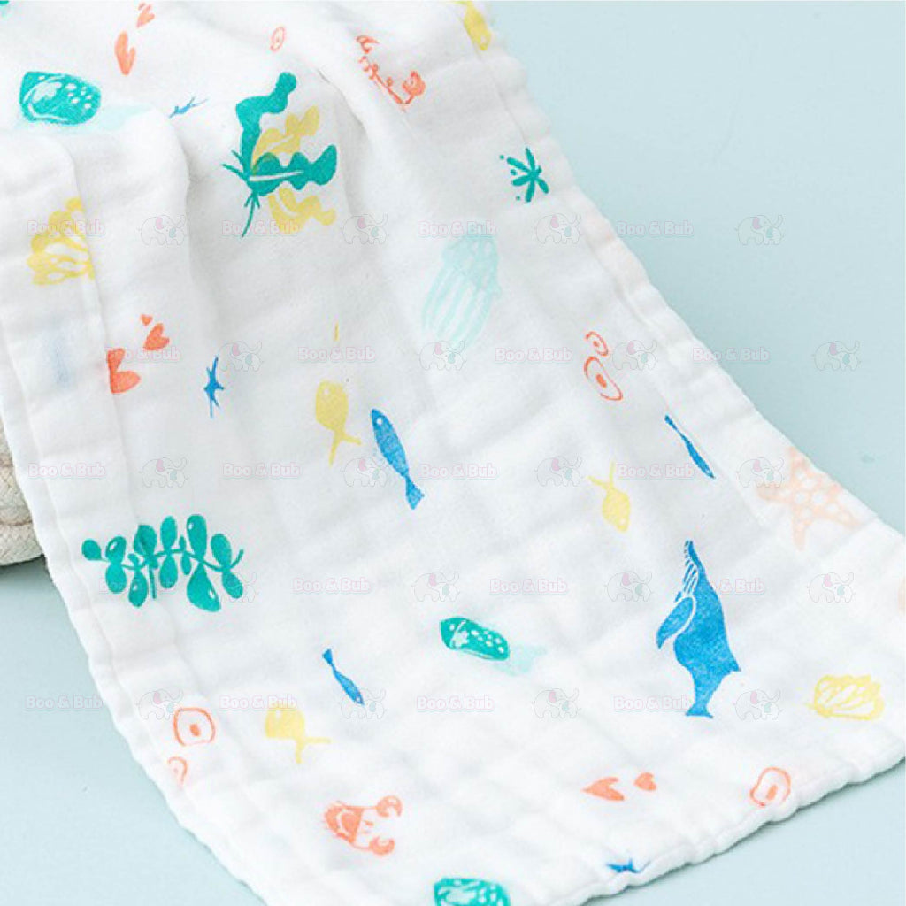 Newborn Baby Muslin Swaddle | Infant bamboo Soft Cloth Nursing Towel Blanket | Kain Lampin Kain Selimut Kain Bedung - Boo & Bub
