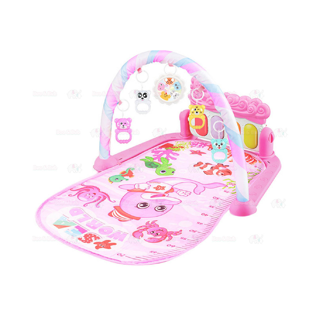 Music Baby Gym Piano Play Mat | Infant Crawling Activity Bed Toddler Exercise Fitness Rattle | Tilam Mainan Bayi - Boo & Bub