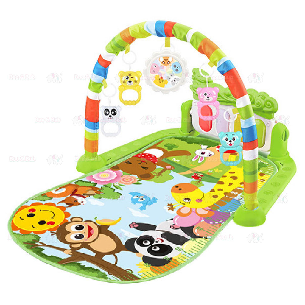 Music Baby Gym Piano Play Mat | Infant Crawling Activity Bed Toddler Exercise Fitness Rattle | Tilam Mainan Bayi - Boo & Bub