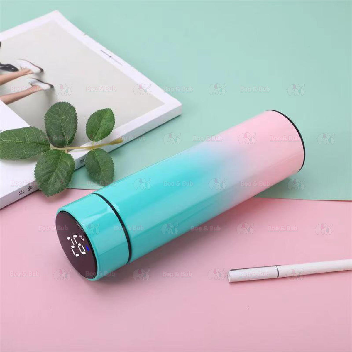 Thermo Flask with Temperature Display | Water Bottle Stainless Steel Sport Thermos Cups - Boo & Bub