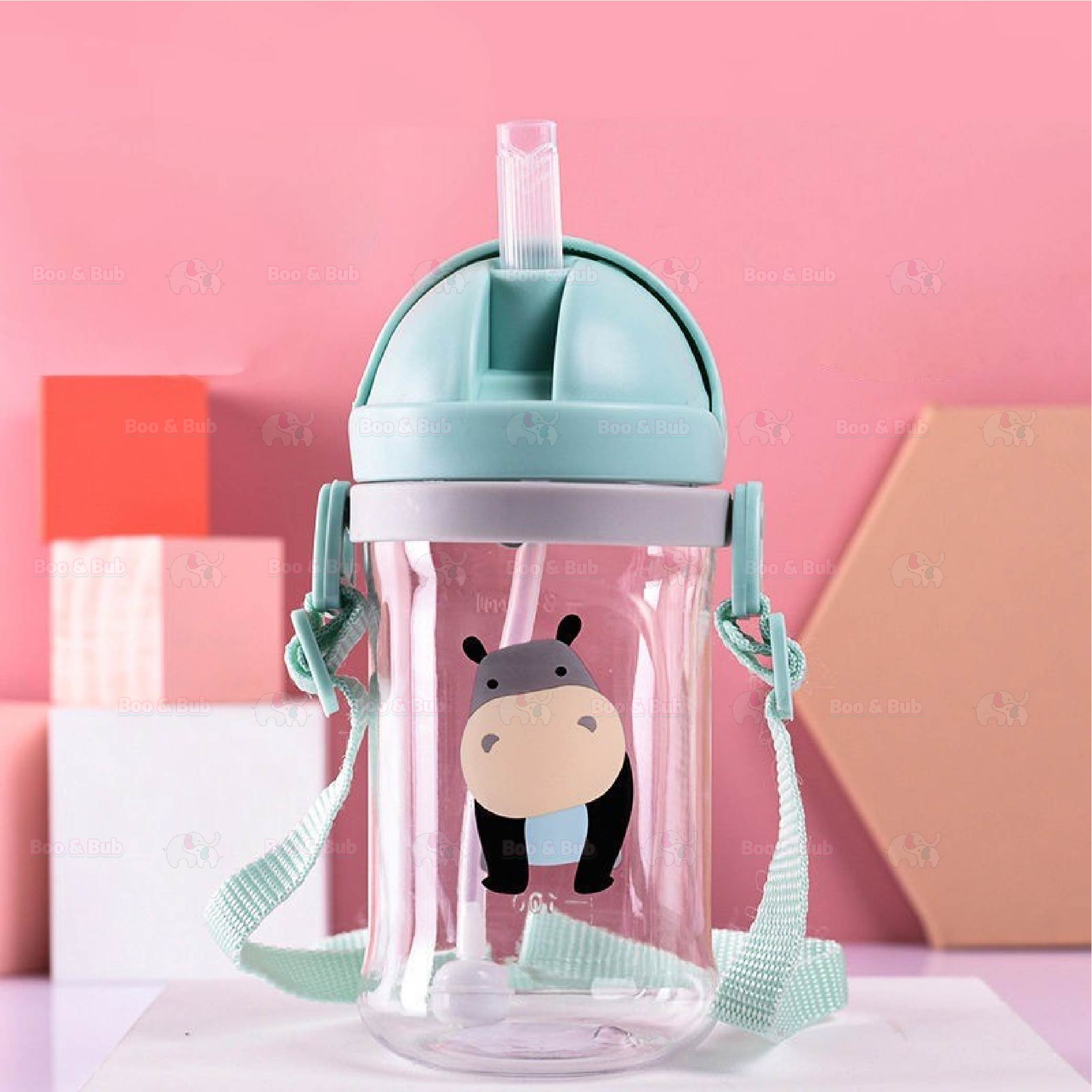 260ml Newborn Water Bottle Leak Proof with Handle | BFA Free Drinking Water Bottle Straw Cup - Boo & Bub