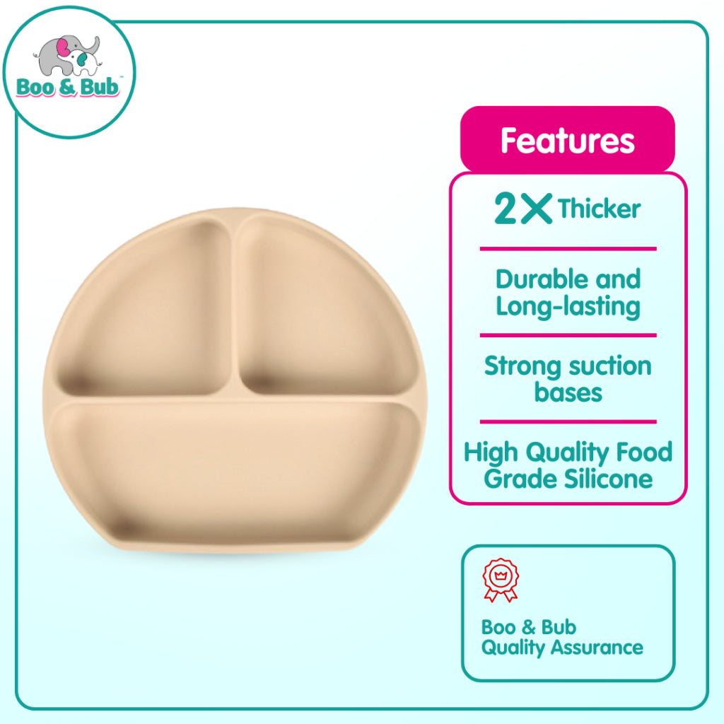 Baby Silicone Dining Set | Suction Plate BPA Free Microwavable Bowl Food Grade Training Dinning Tableware - Boo & Bub