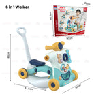 Baby Walker | Stand-to-Sit Trolley High Quality Kids Gift For Toddler Learning Walk Music Piano Phone Drawing Toy - Boo & Bub