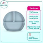 Baby Silicone Dining Set | Suction Plate BPA Free Microwavable Bowl Food Grade Training Dinning Tableware - Boo & Bub