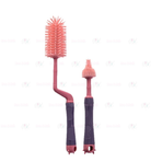 3 Pcs Baby Feeding Bottle Cleaning Brushes Set | Rotary Handle Milk Bottle Washing Nipple Cleaner Soft Silicone - Boo & Bub