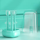 Boo & Bub 3 in 1 Silicone Baby Toothbrush Cup set Infant Oral Care Tongue Cleaner Baby Soft Toothbrush berus gigi baby - Boo & Bub