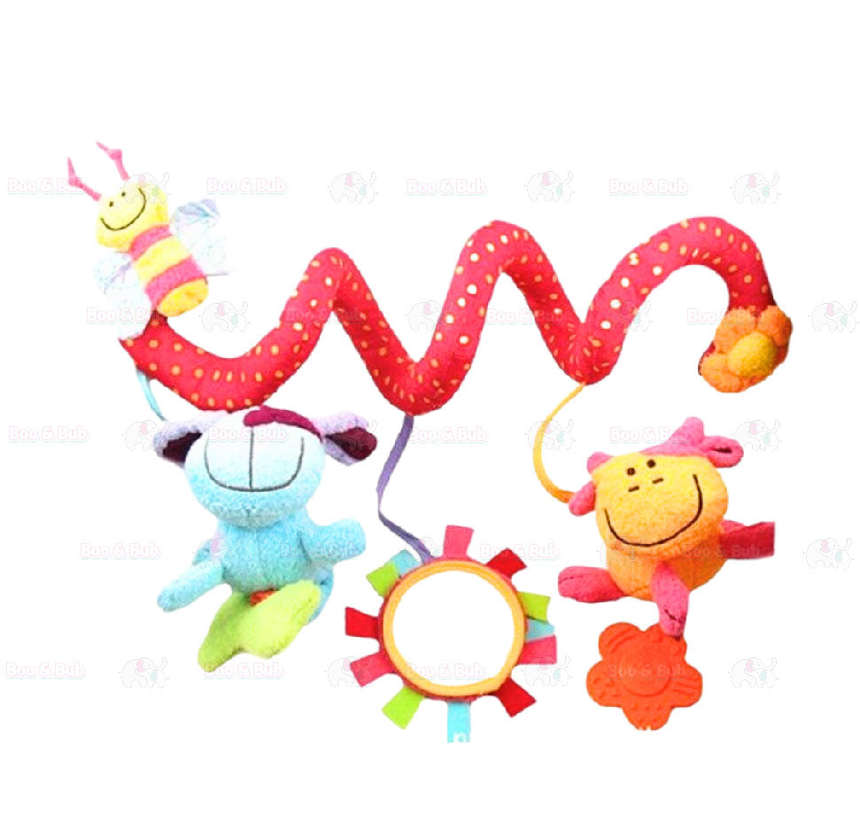 Hanging Rabbit Elephant Toy | Bed baby Hand Bell Safety Seat Plush Toy Multifunctional Plush Stroller Mobile Gifts - Boo & Bub