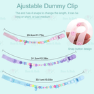 Boo&Bub Cute Cartoon Baby Pacifier Clip | Soother Holder Chain Nipple Holder for Baby Print Child Clips Gift kids - Boo & Bub