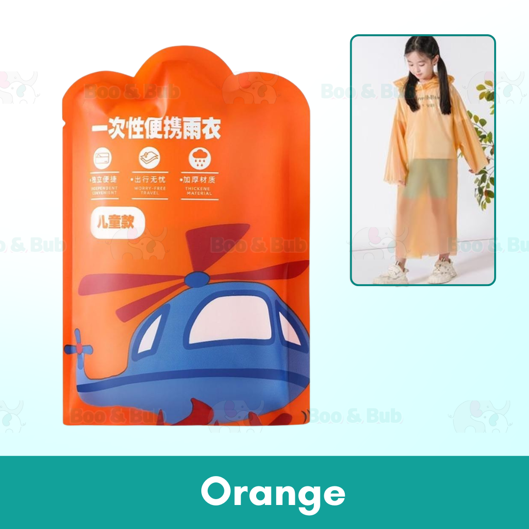 Waterproof Long Raincoat for Kid Women Men | Rain coat Hooded Outdoor Hiking Travel Climbing Thickened EVA - Boo & Bub