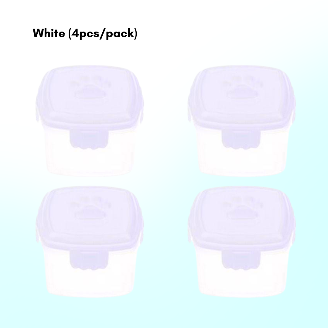 Boo&Bub 4Pcs 60ml Baby Food Container Milk Powder Container Infant Storage Portable Freezer Food Cup - Boo & Bub