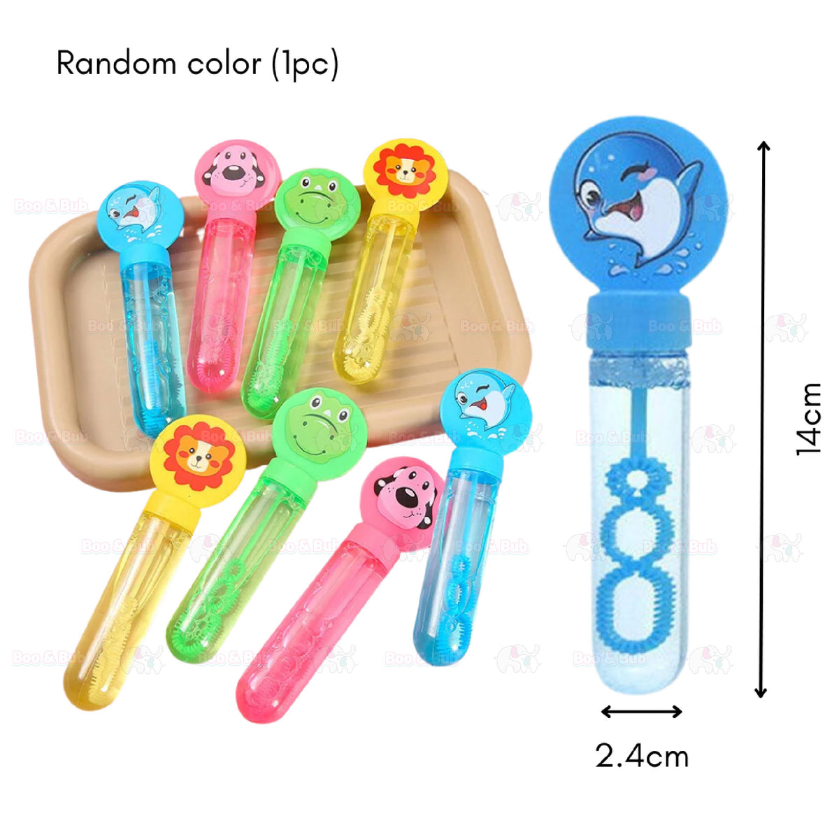 Boo&Bub 10cm Bubble Wand Soap Bottle | Kids Bubble Blower Bubble Blaster Party Favors Summer Toy For Outdoor Indoor - Boo & Bub