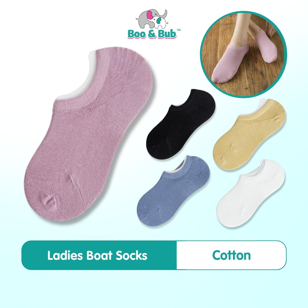 1 Pair Boat Sock | Solid Color Summer Low Cut Non Slip Silicone Back Sock - Boo & Bub