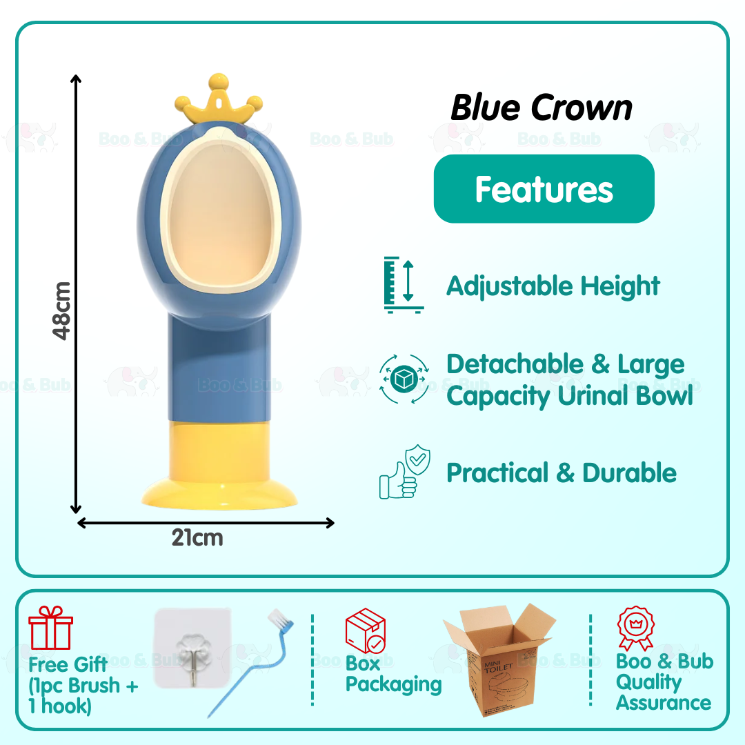 Boo&Bub Potty Training Urinal Cute Wall Mounted Standing Urine Trainer for Kids - Boo & Bub