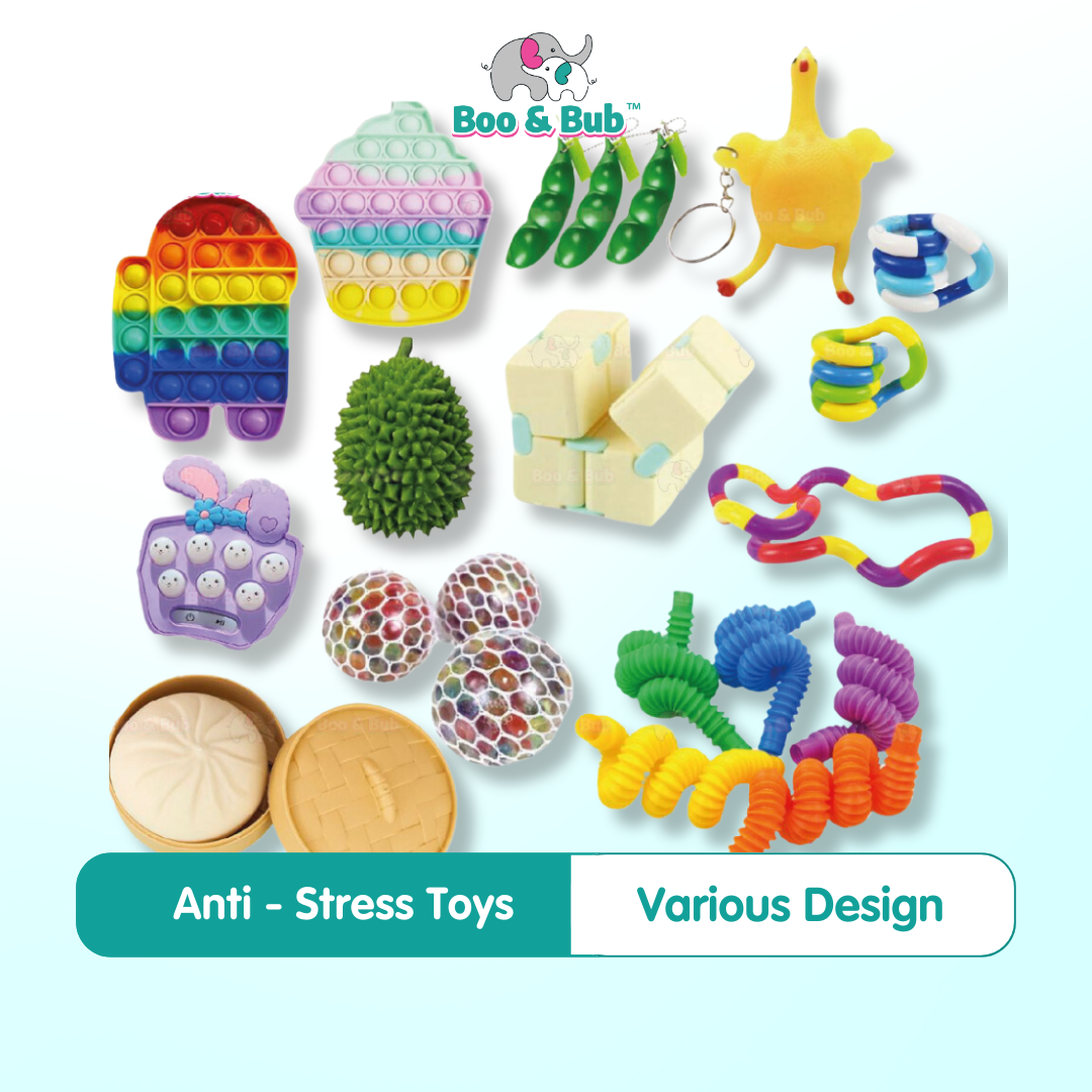 Boo&Bub Anti-Stress Toys | Kawaii Squeeze Rising Fidget Soft Sticky Stress Relief Toys - Boo & Bub