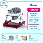 Baby Foldable walker | safe anti-o-leg multi-function anti-rollover babies bumper sit children learn to walk - Boo & Bub