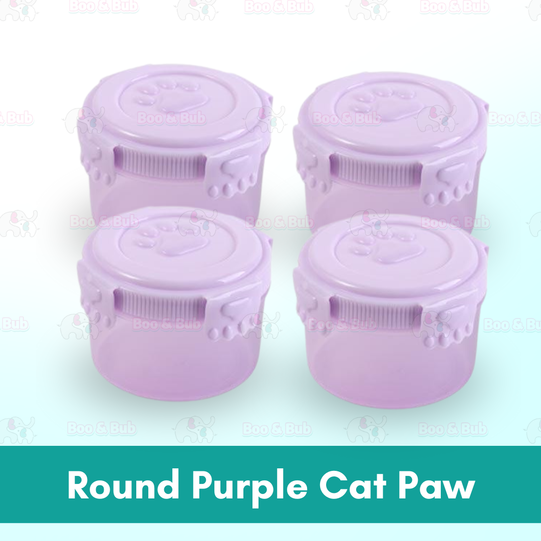 Boo&Bub 4Pcs 60ml Baby Food Container Milk Powder Container Infant Storage Portable Freezer Food Cup - Boo & Bub