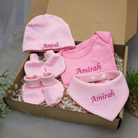 Personalized name embroidery newborn baby gift box set ( SULAM NAMA) - Boo & Bub