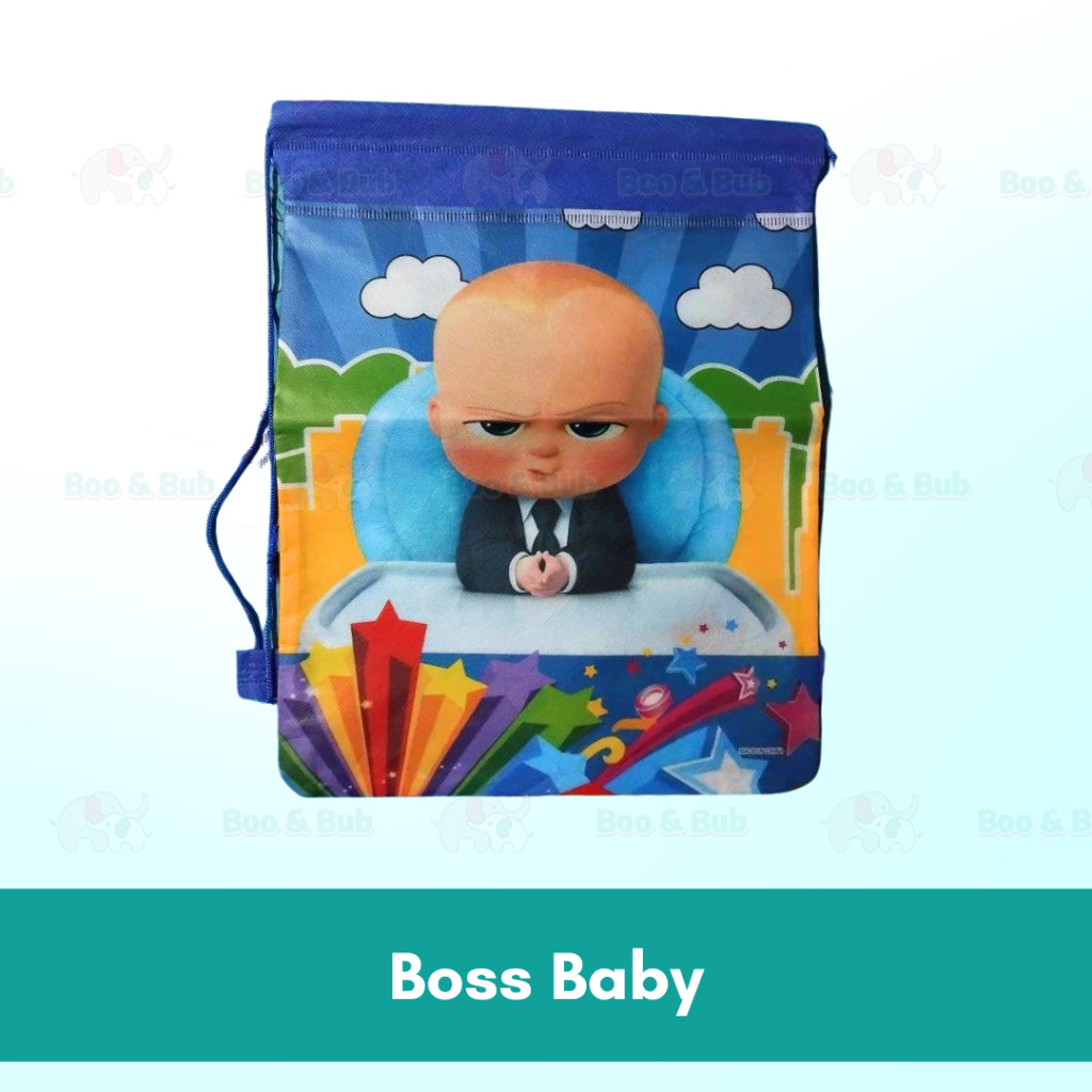 Cartoon Drawstring Pocket Storage Bag | Little Girl Party Decorate Gift Accessories Kids Toys Christmas Gifts - Boo & Bub