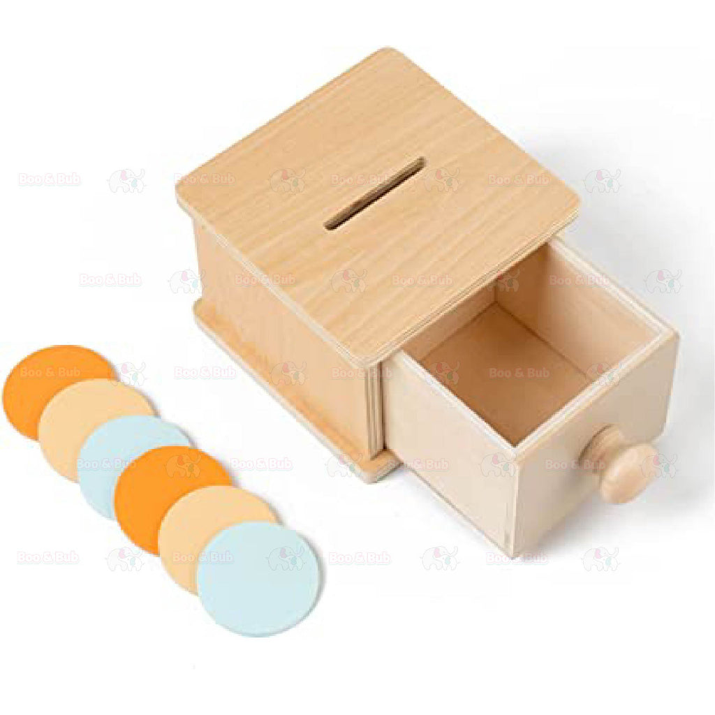 Montessori Toys Ball Box,Coin Box,Object Permanence Box Toys for Infant Toddlers 6-24 Month Baby Early Educati - Boo & Bub