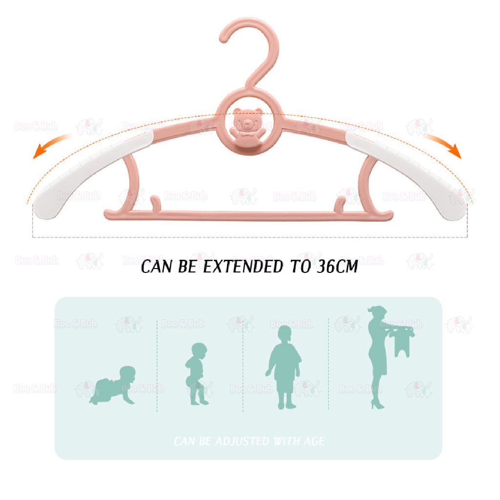 Boo & Bub Kids Clothes Hanger Racks Adjustable Plastic Display Hangers Windproof Non-slip Coats Hanger Baby Clothing Or - Boo & Bub
