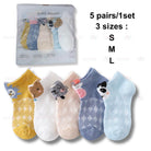 5Pairs Cute Baby Girls Socks Summer Breathable Mesh Cotton Children Socks Infant Baby Boy Toddler Socks - Boo & Bub