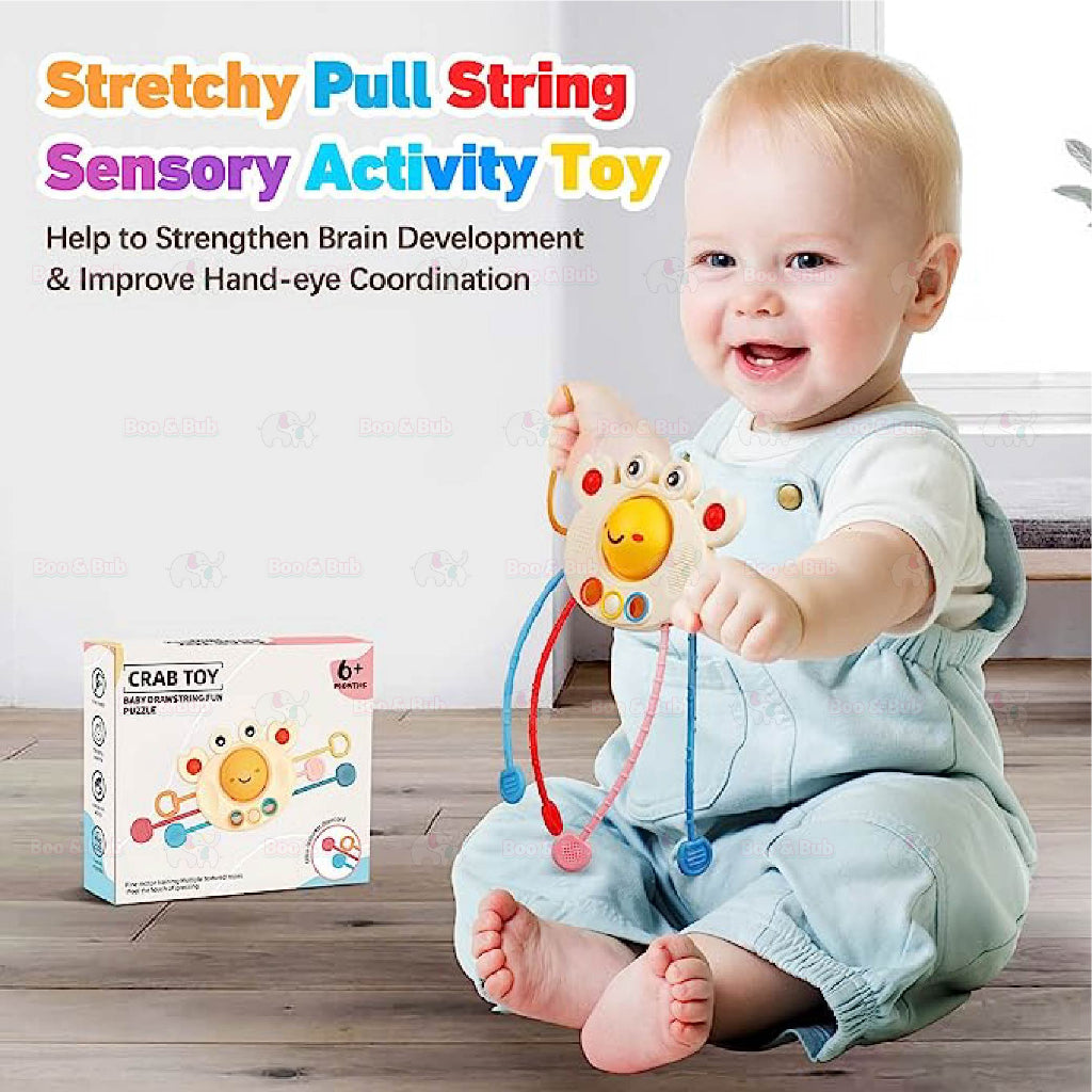 Boo&Bub 6 in 1 Activity Toys Educational Interactive Pull String Finger Toy - Boo & Bub